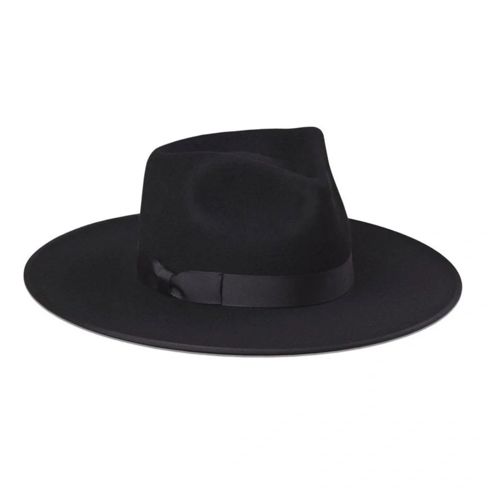LACK OF COLOR - BLACK NOIR RANCHER FEDORA HAT - Picture 3 of 12